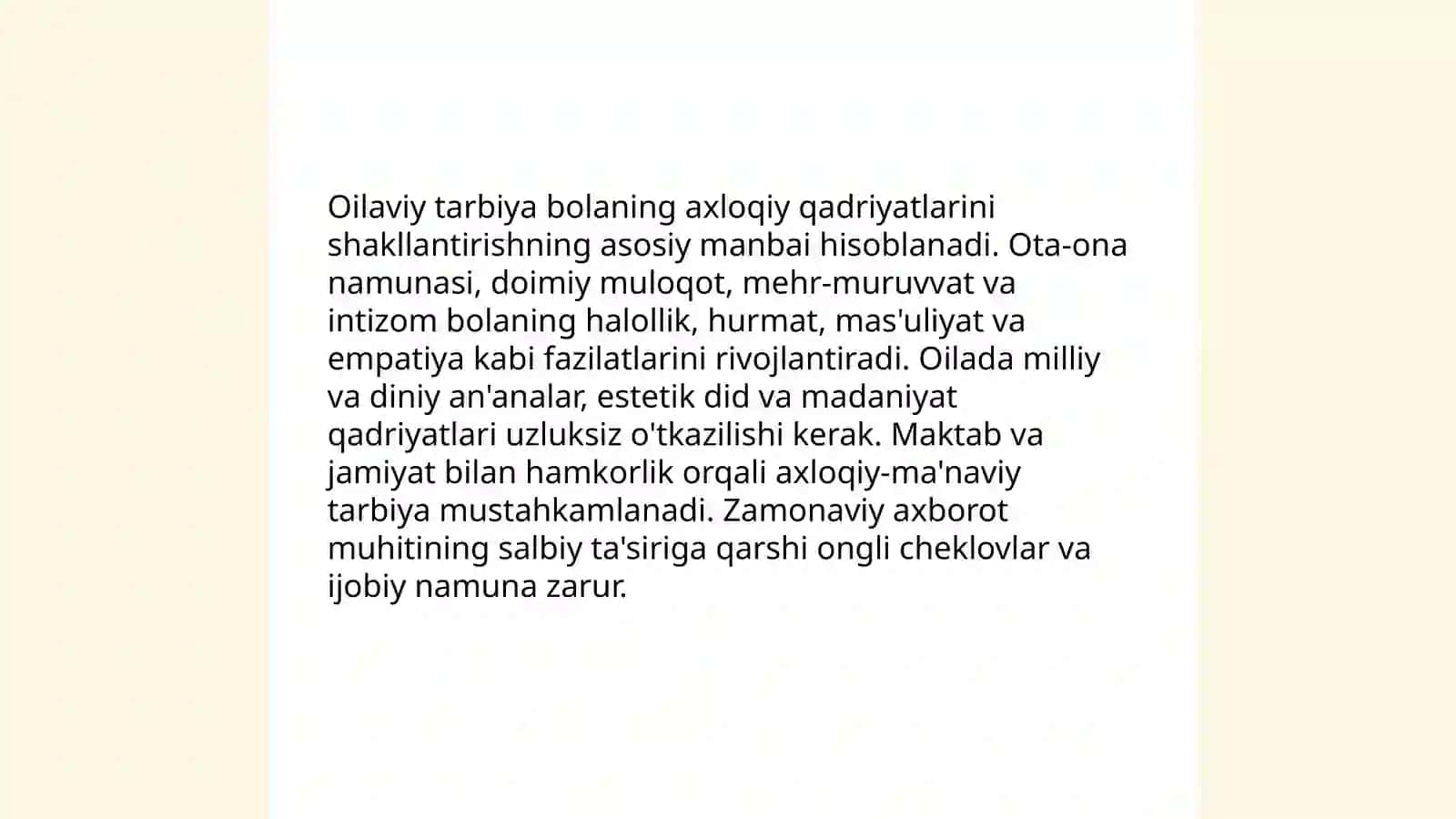 Oʻsib kelayotgan avlodni axloqiy – ma’naviy va estetik tarbiyalash 3