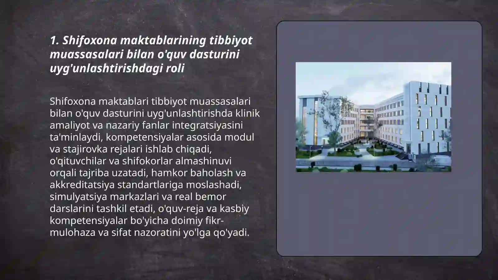Shifoxona maktablari tibbiyot muassasasi va ta'lim maktabi 3