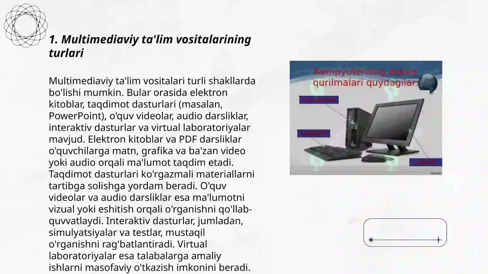 Multimediaviy ta'limni amalga oshirish usullari 3
