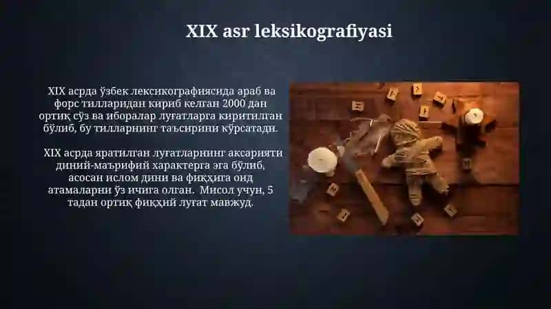 Oʻzbek tili leksikografiyasining taraqqiyot bosqichlari 3