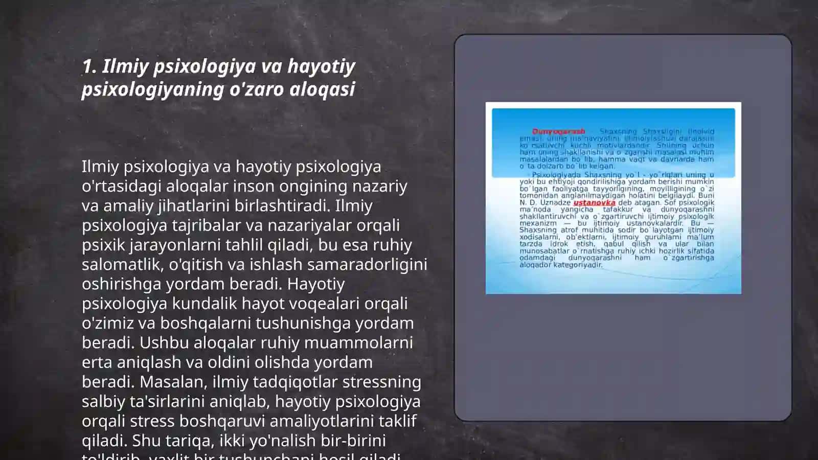 Ilmiy va hayotiy psixologiya va ularning o'zaro aloqasi 3