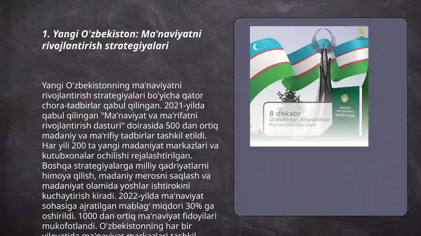 Yangi O'zbekiston: Ma'naviyatni rivojlantirish strategiyalari 3