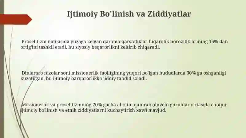 Missiyanerlik va Targ'ibotchilik 3