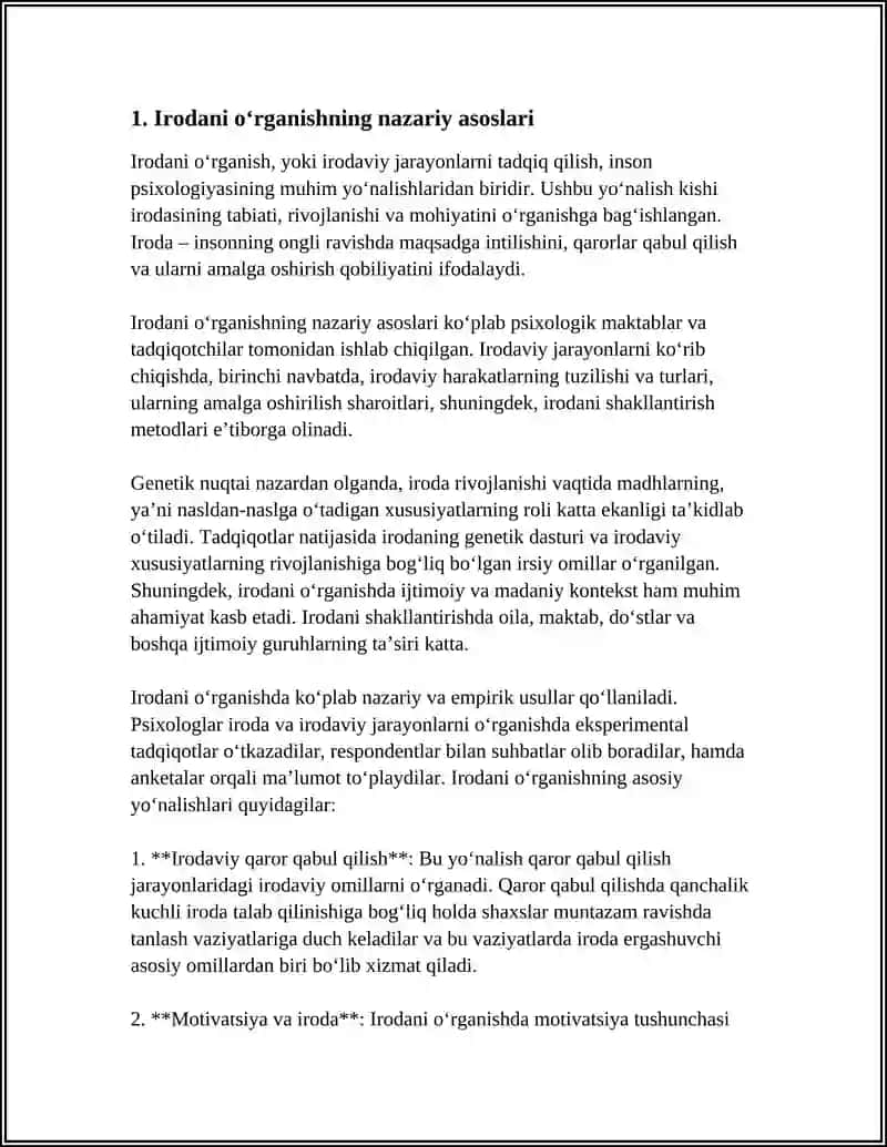 IRODANI OʻRGANISHNING AMALIY IMKONIYATLARI 3