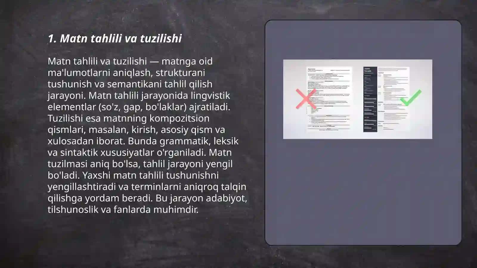 Matnning qurilishi. Matnni shakllantiruvchi vositalar 3
