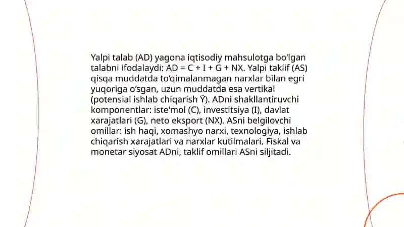 Yalpi talab - yalpi taklif modeli vositasida jahon moliyaviy-iqtisodiy inqirozi tahlili 3