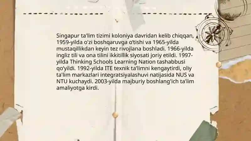 Singapur ta'lim tizimi 3