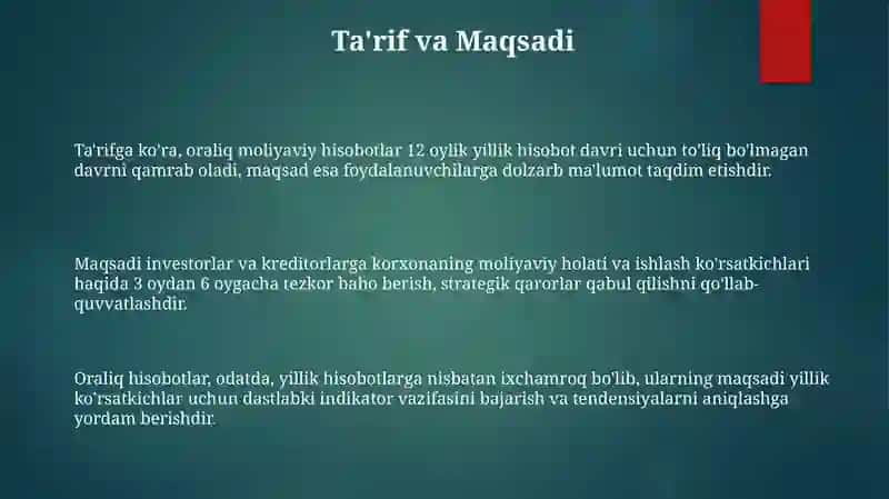 Xalqıaralıq esap kitaplarning asalıstırmalı xarakteristika 3
