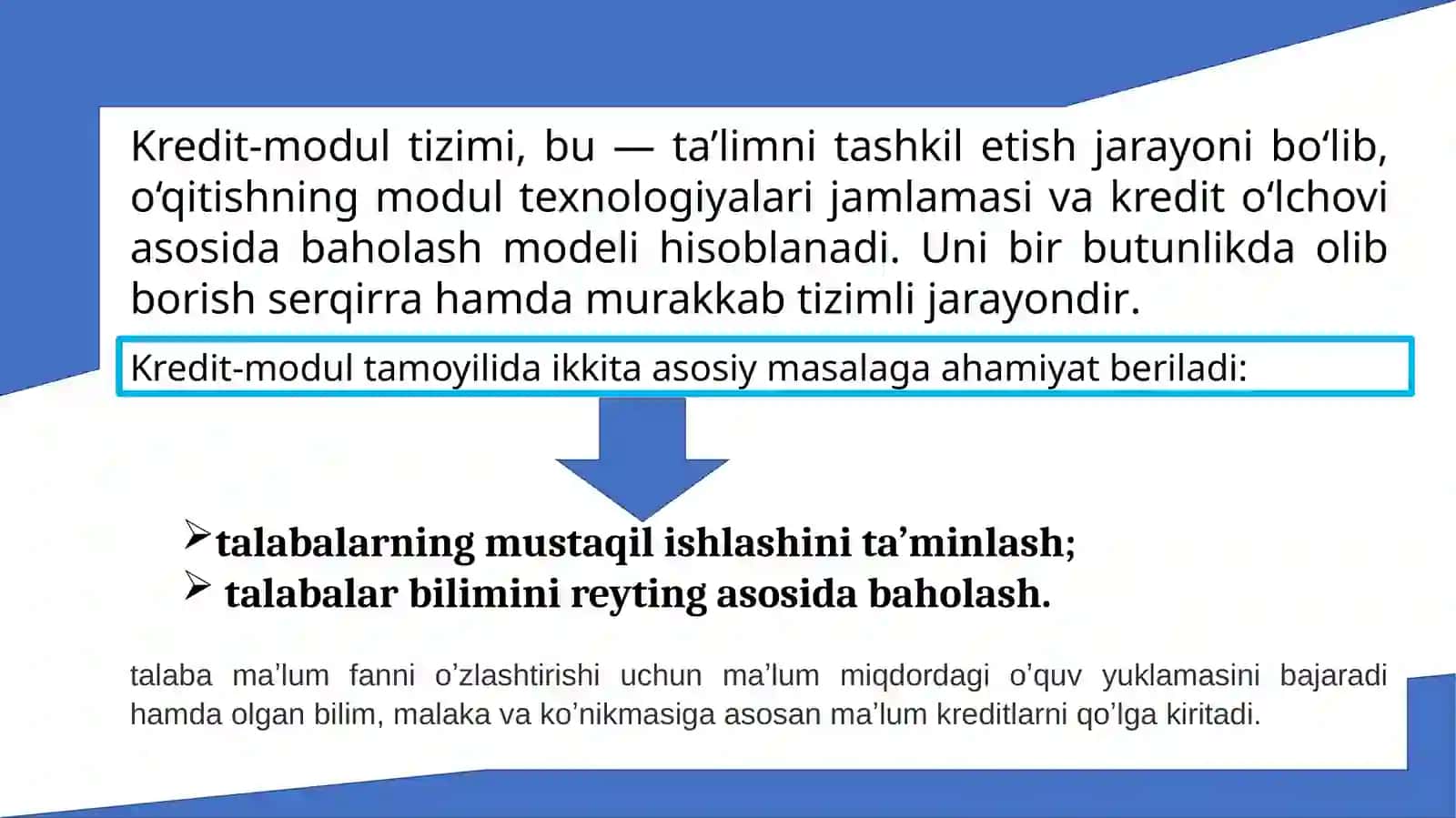 TOShKENT davlatIQTISODIYOTuniversitetiDАKREDIT-MODUL TIZIMINI JORIY ETIlishi 3