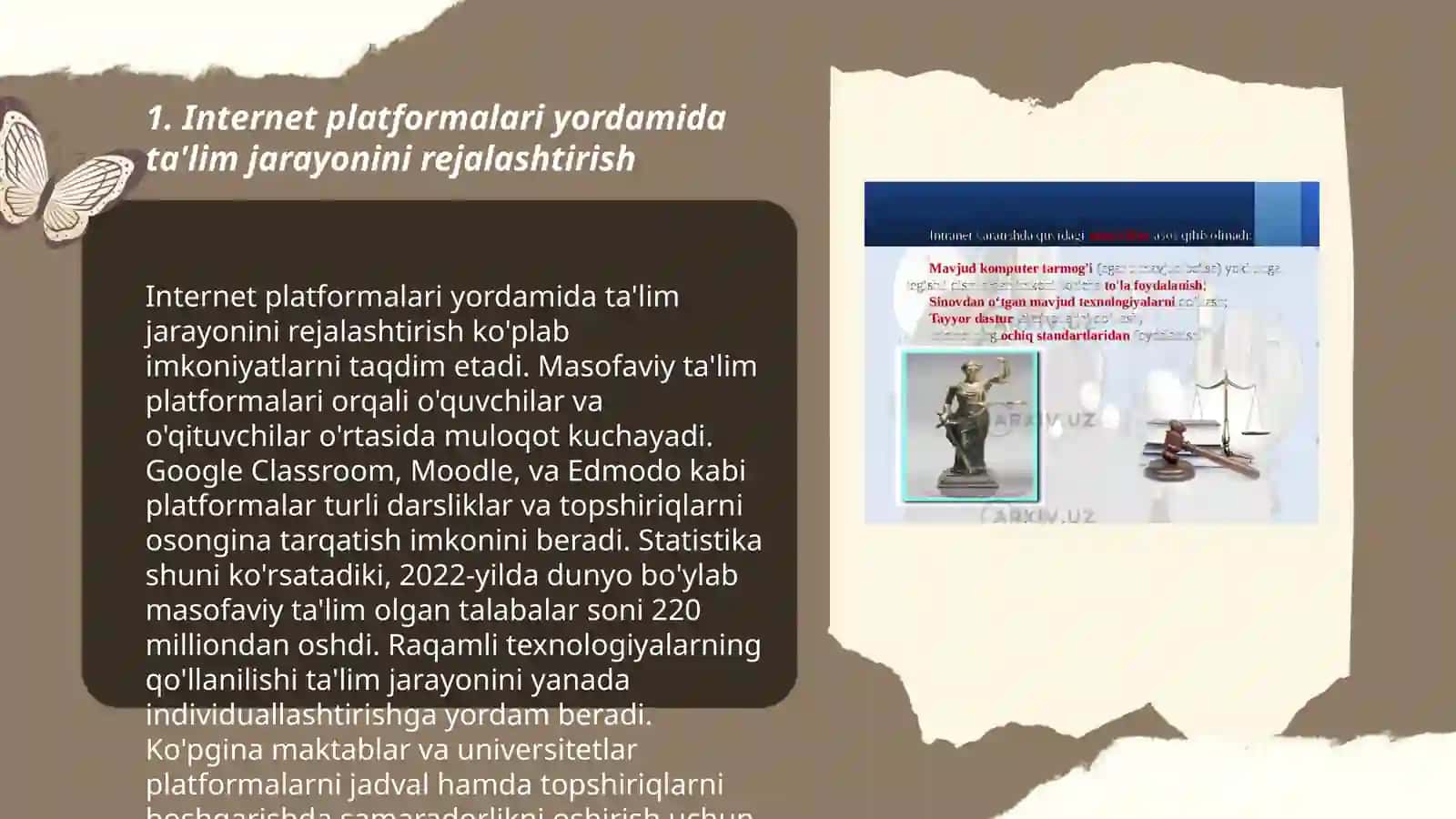 Internet platformalari yordamida ta'lim jarayonini rejalashtirish 3