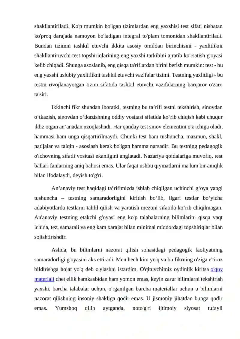 Ketma-ketlikni belgilash topshiriqlari. Test topshiriqlarining qiyosiy tavsifi. 3