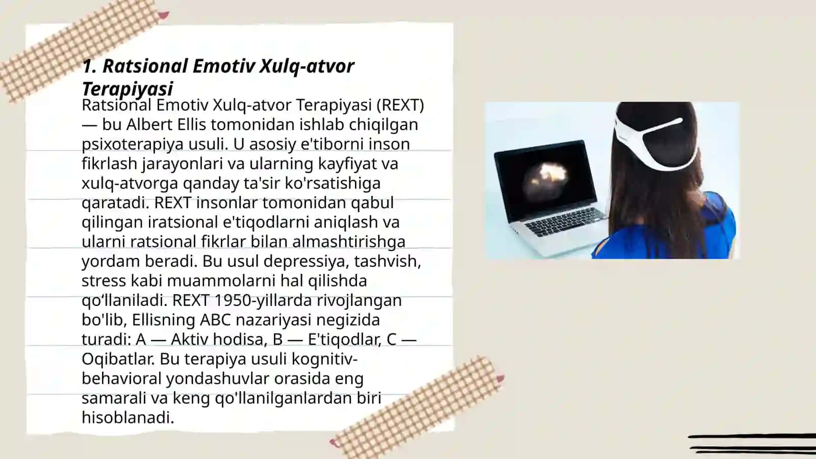 Ratsional Emotiv Xulq-atvor Terapiyasi 3