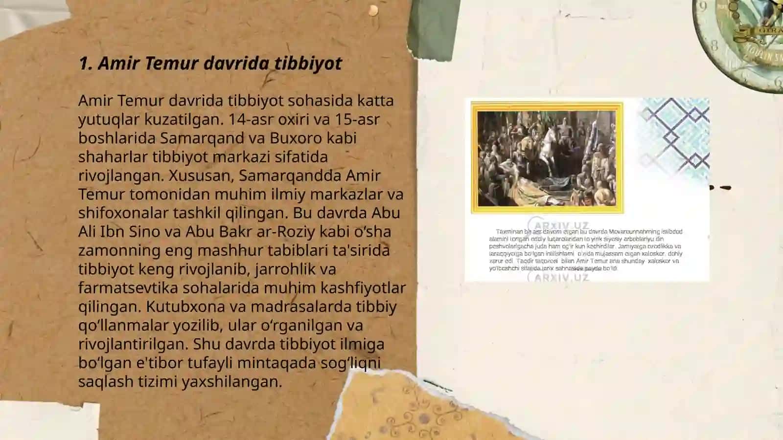 Amir Temur davrida tibbiyot 3