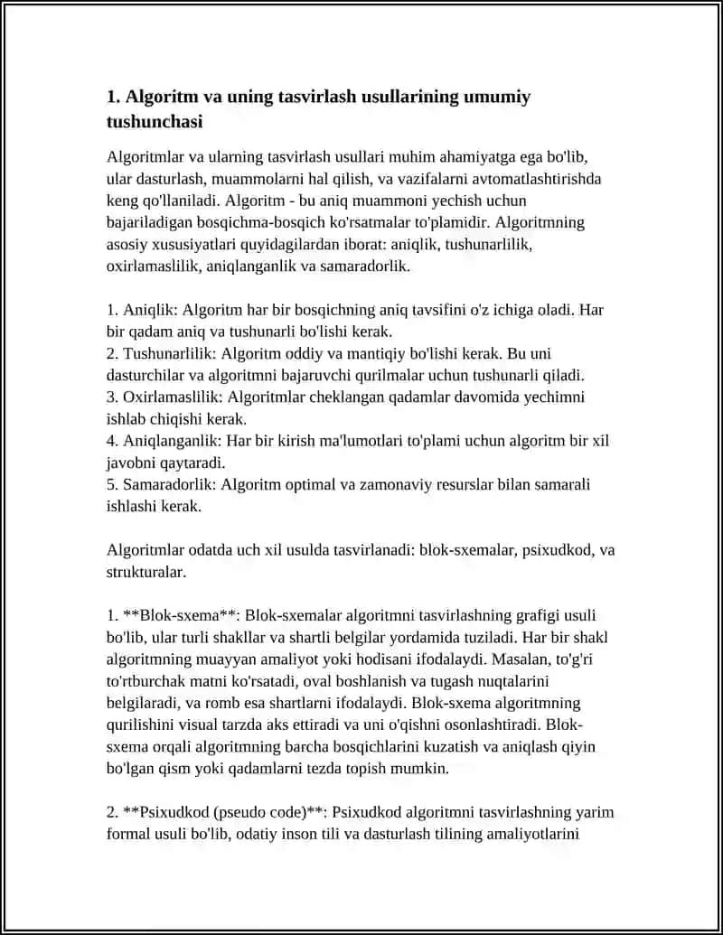 ALGORITMLARNI TASVIRLASH USULLARI 3