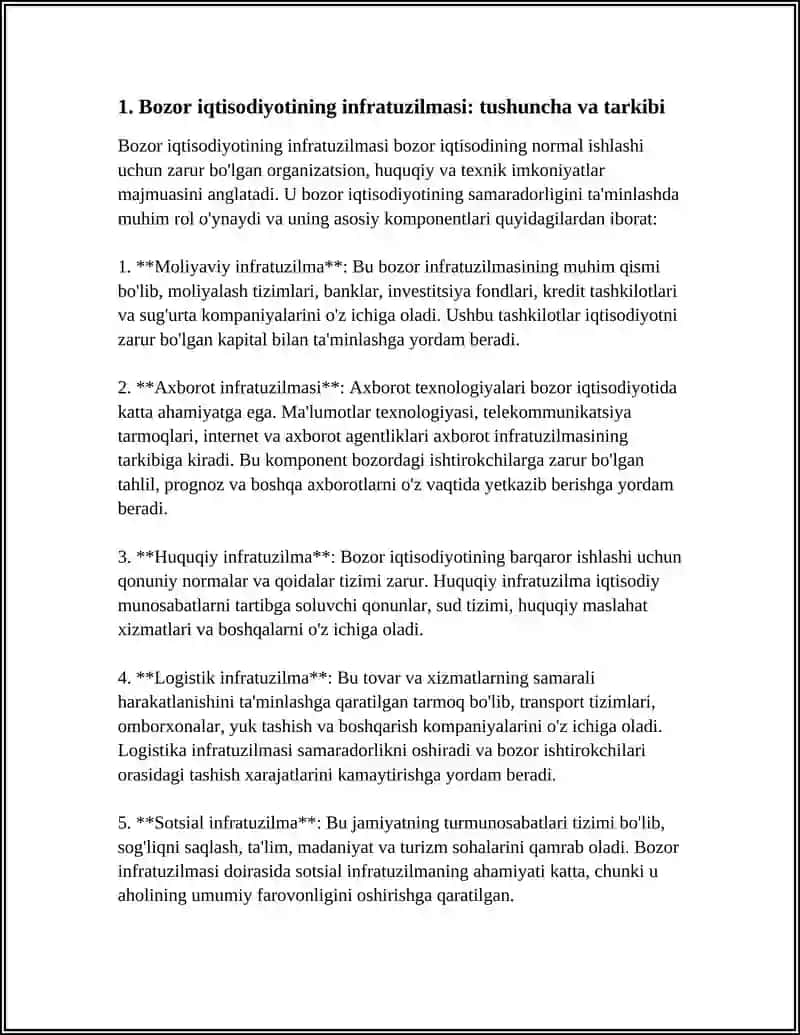BOZOR IQTISODIYOTINING INFRATUZILMASI 3