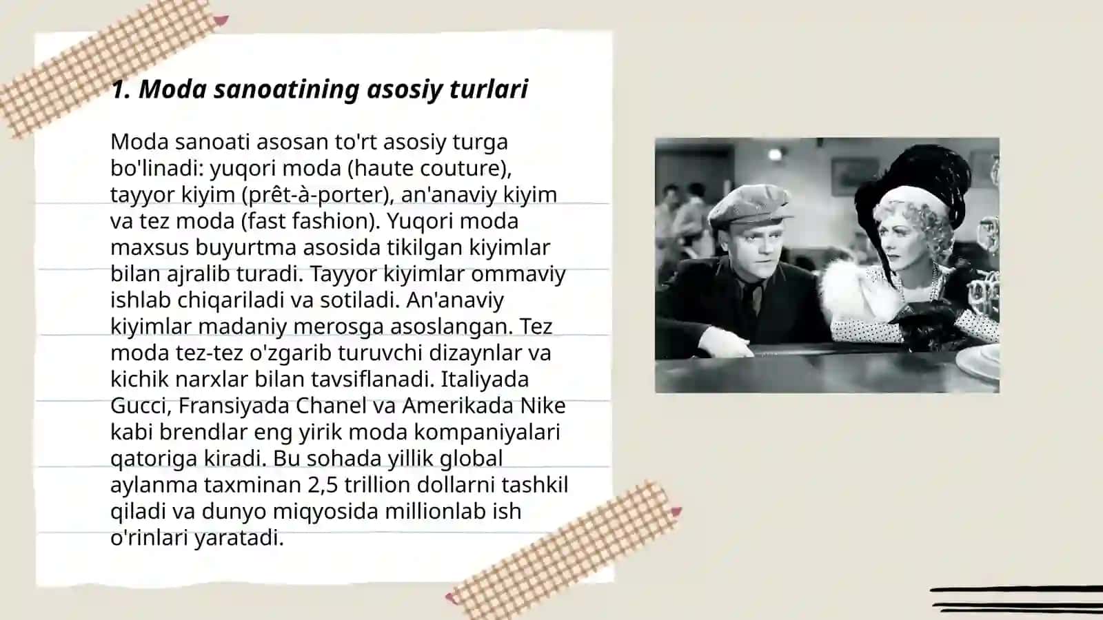 Moda sohasi boʻyicha ishlayotgan ishchilar Luqmonova Gulasal 3