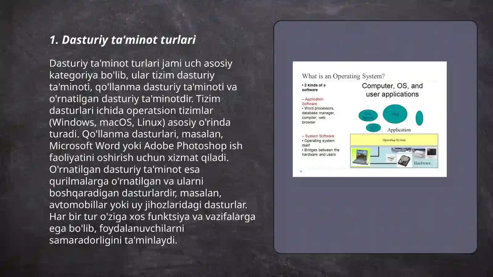 Dasturiy ta'minot turlari 3
