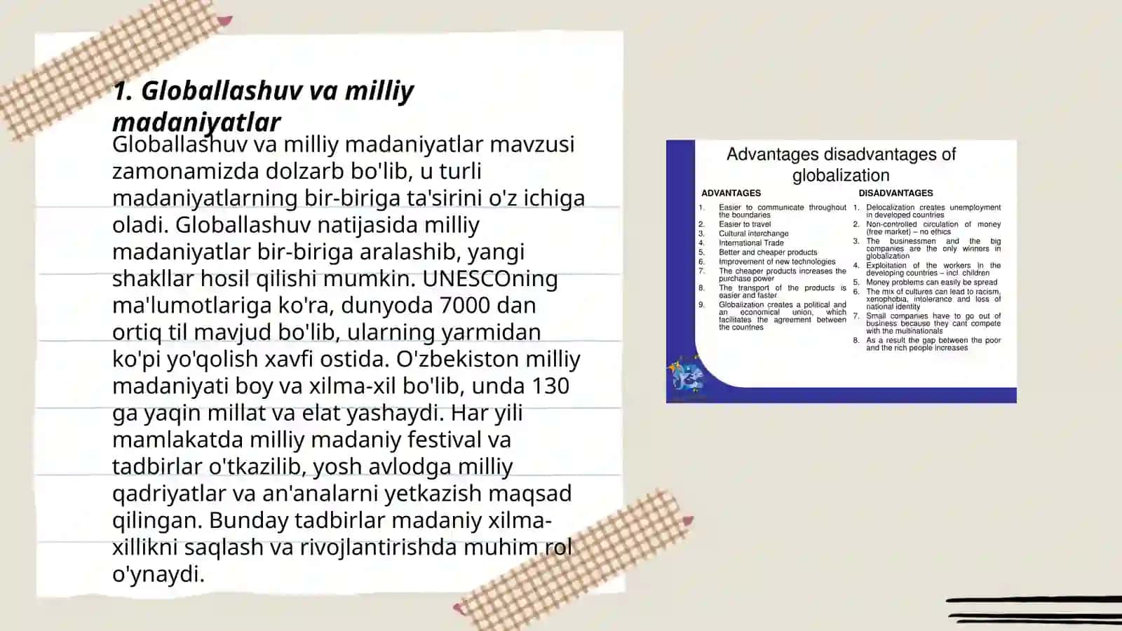 Globallashuv va milliy madaniyatlar 3
