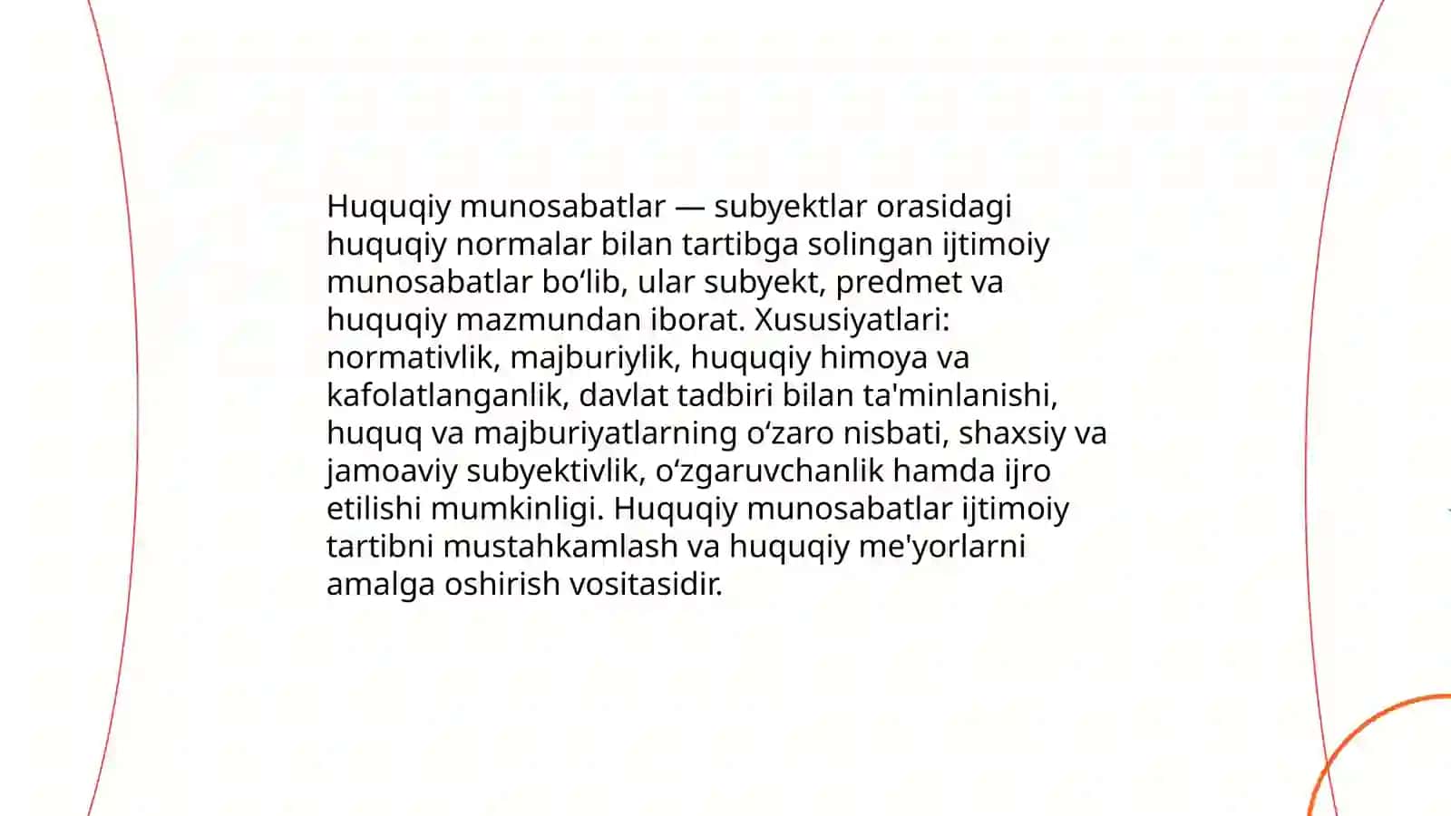 Huquqiy munosabatlar va huquq ijodkorligi 3