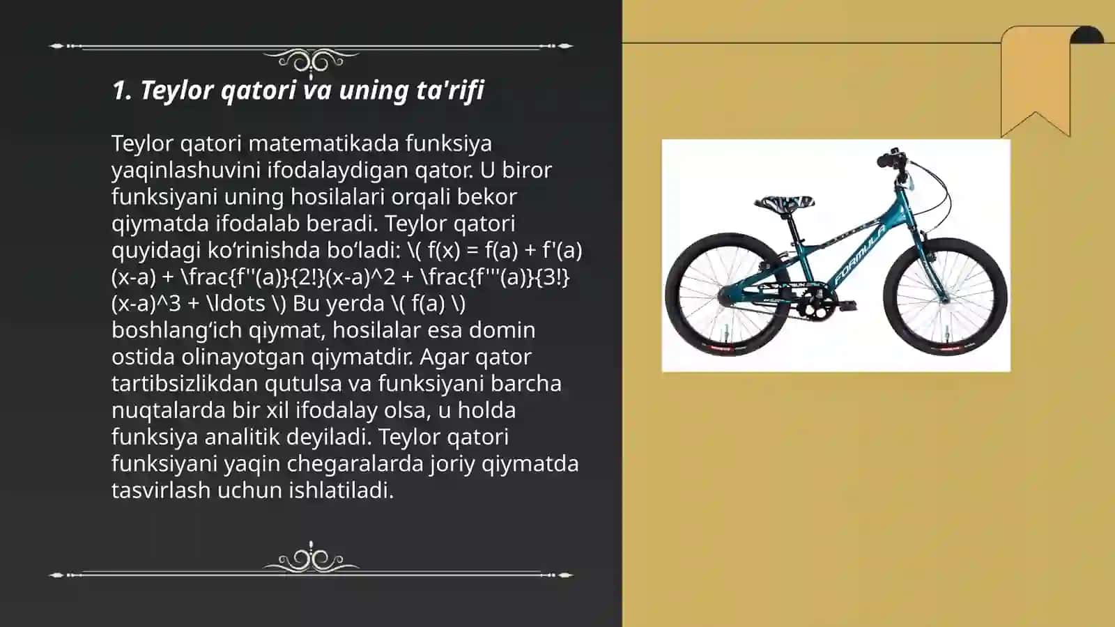 Teylor formulasi va Teylor formulasi yordamida limitlarni hisoblash 3
