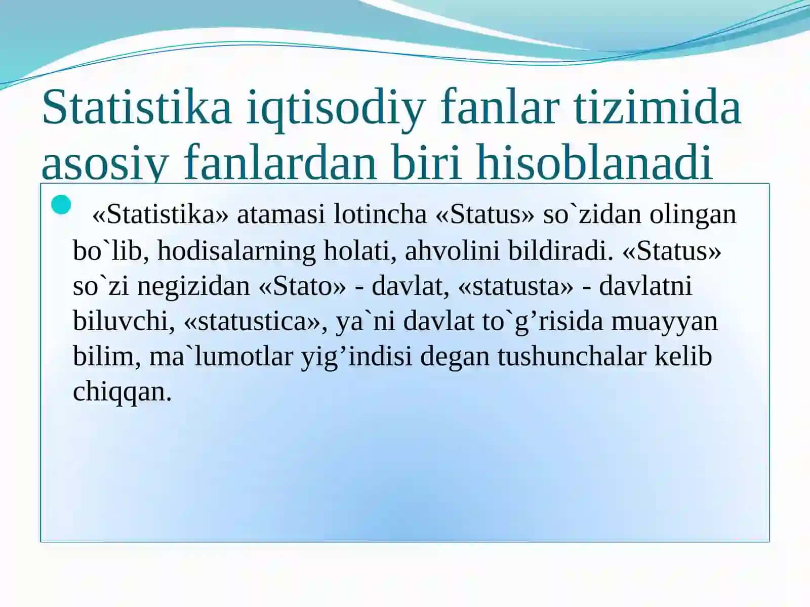 Statistikafanigakirish 3