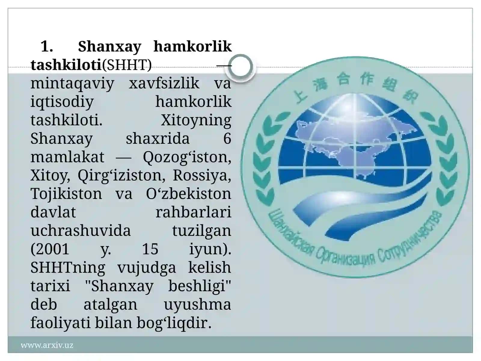 Shanxay hamkorlik tashkiloti 3