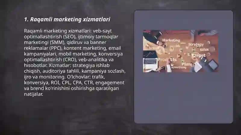 Raqamli marketing xizmatlari 3