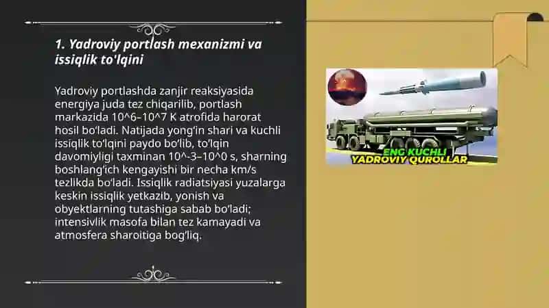 Yadroviy kimyoviy qirgʻin quroli va undan himoyalanish 3