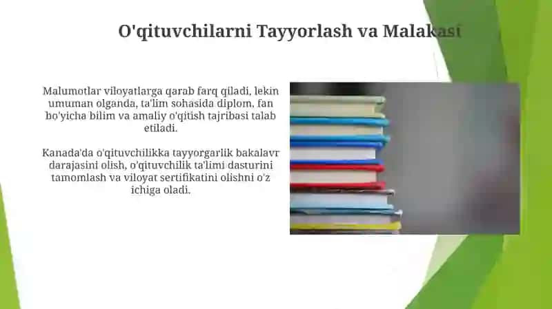 Kanada ta'lim tarbiya jarayoni 3