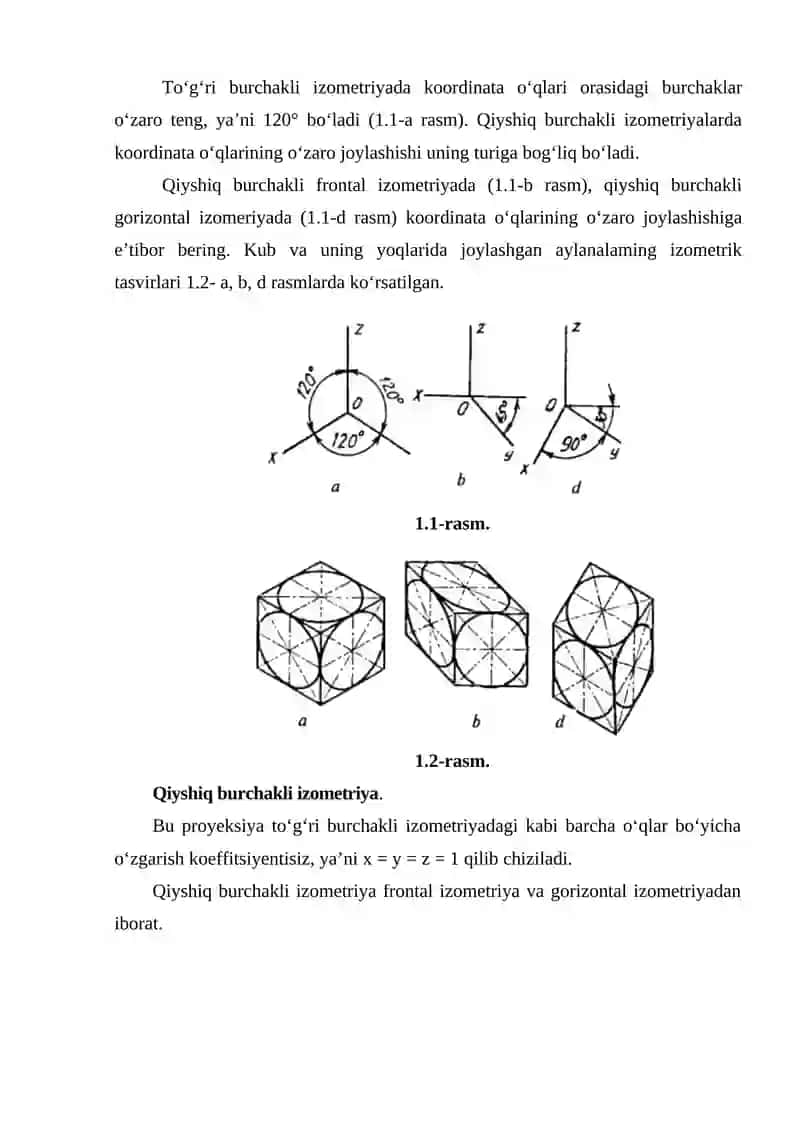 Aksonometrik proyeksiyalar 3