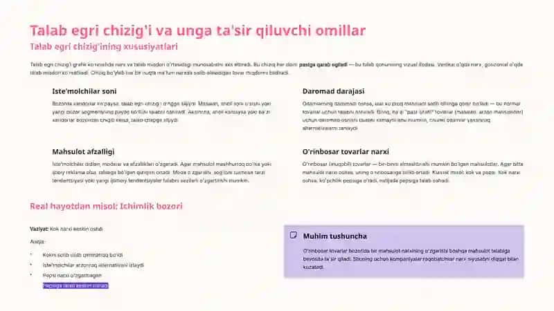 Talab va Taklif Nazariyasi: Bozor Muvozanatining Asoslari 3