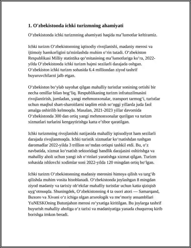 O‘ZBEKISTONDA ICHKI TURIZMNING RIVOJLANISHI 3