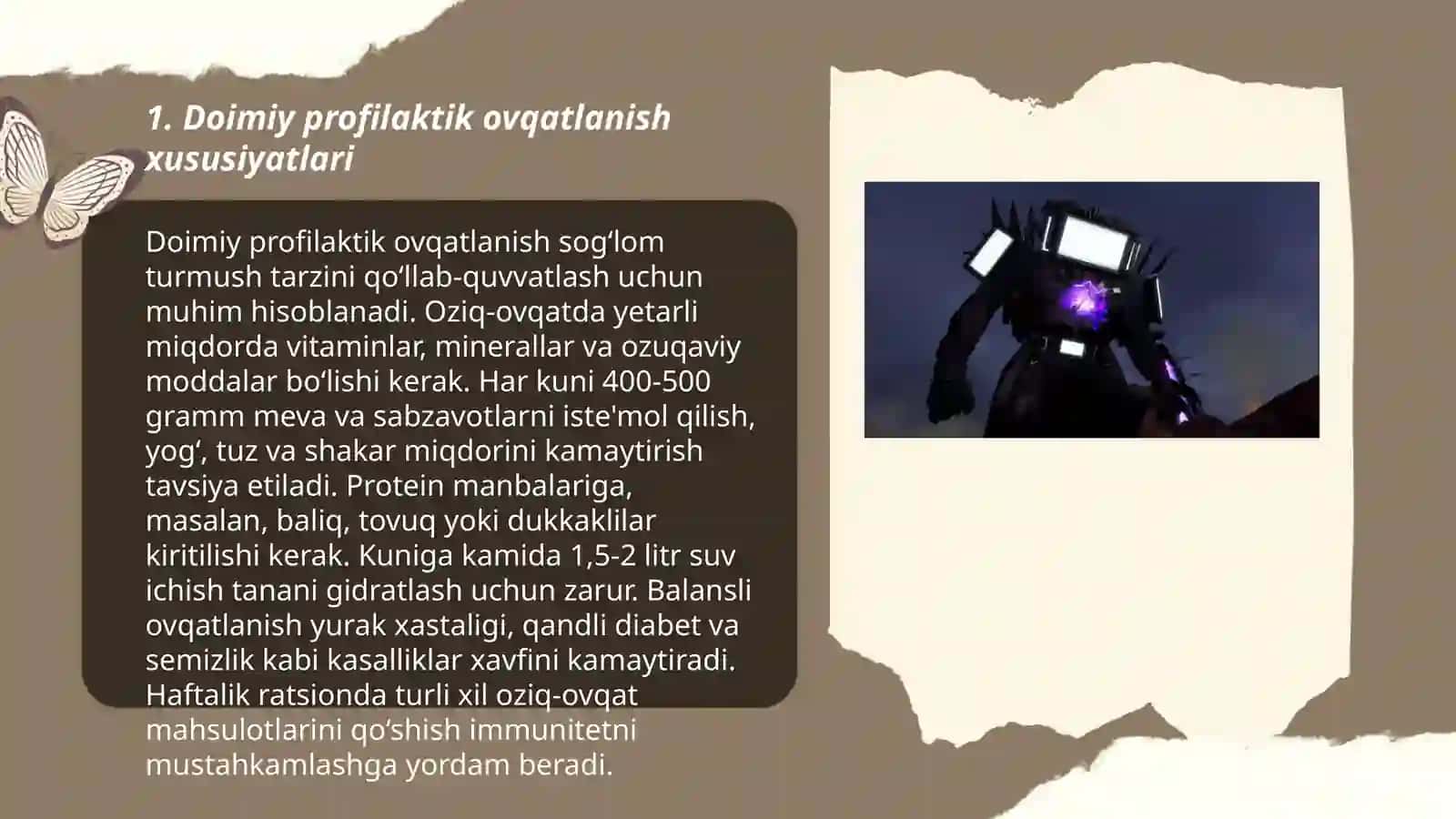 Tavsiya etilgan va tavsiya etilmagan mahsulot turlari 3
