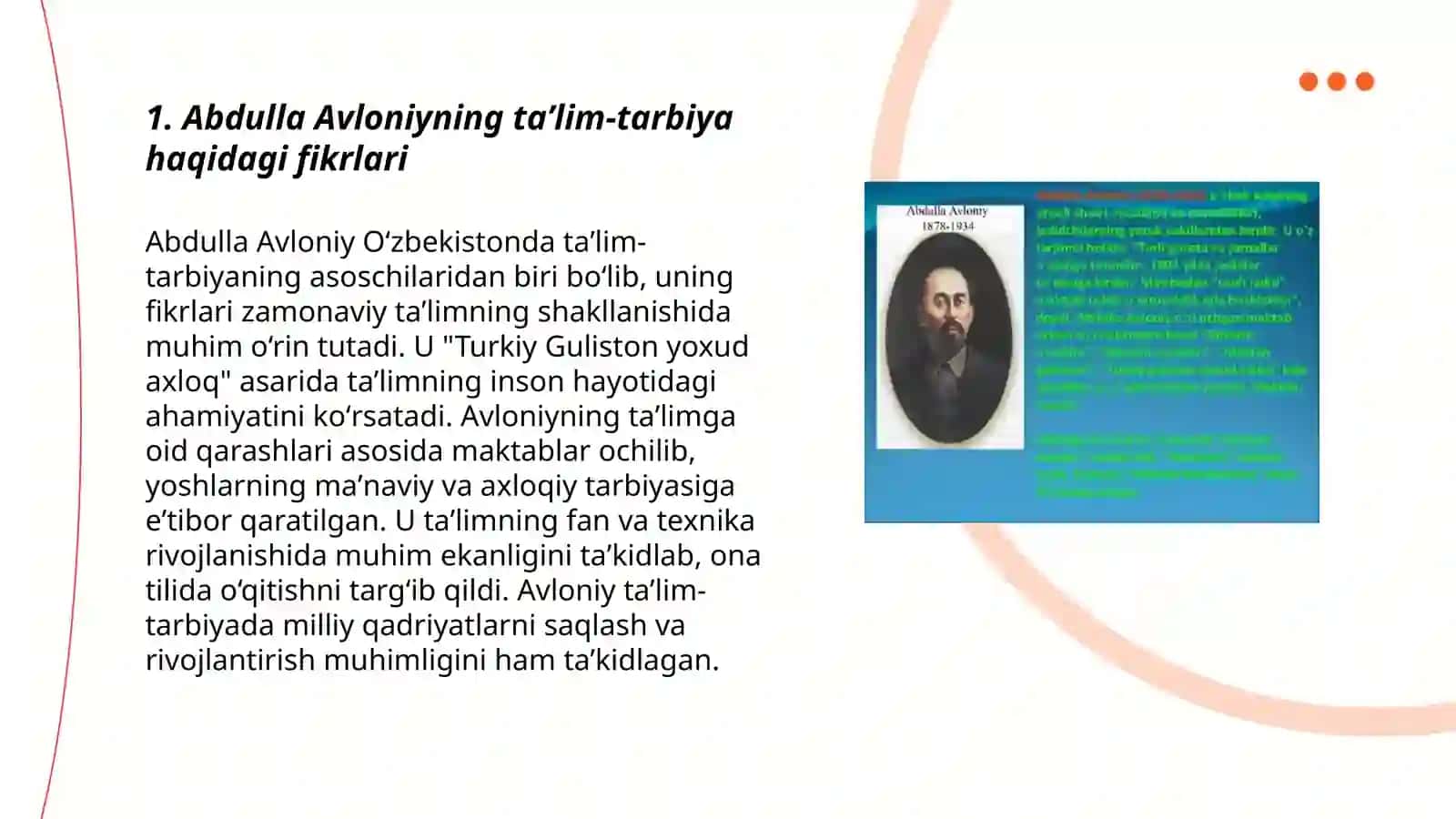 Abdulla Avloniy asarlarida taʼlim-tarbiya masalasining yoritilishi 3