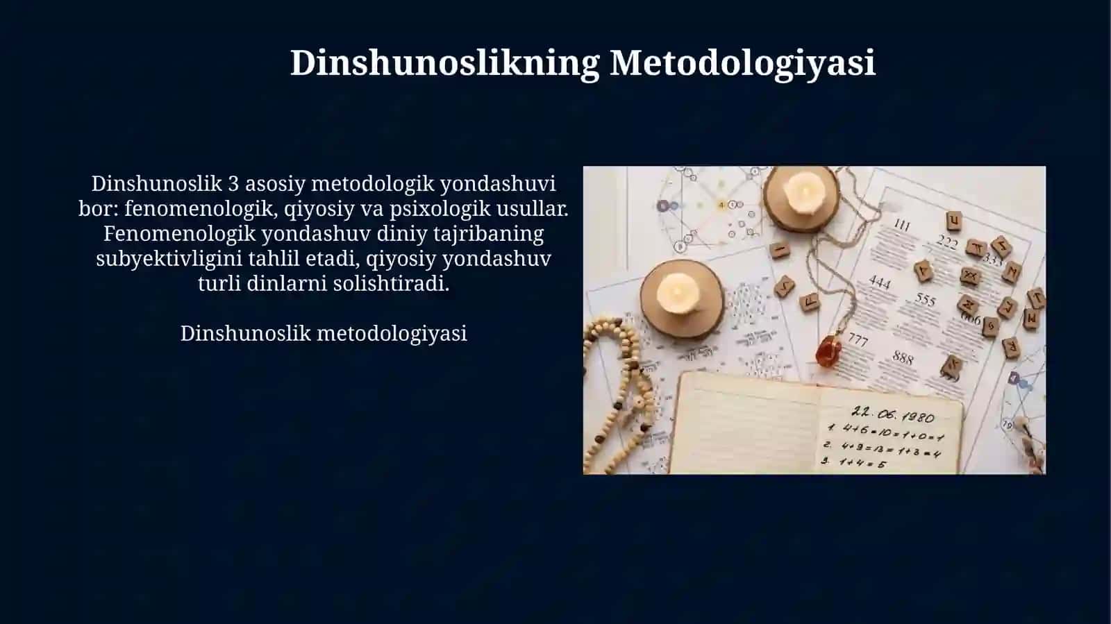 Dinshunoslik fani, maqsadi va predmeti 3
