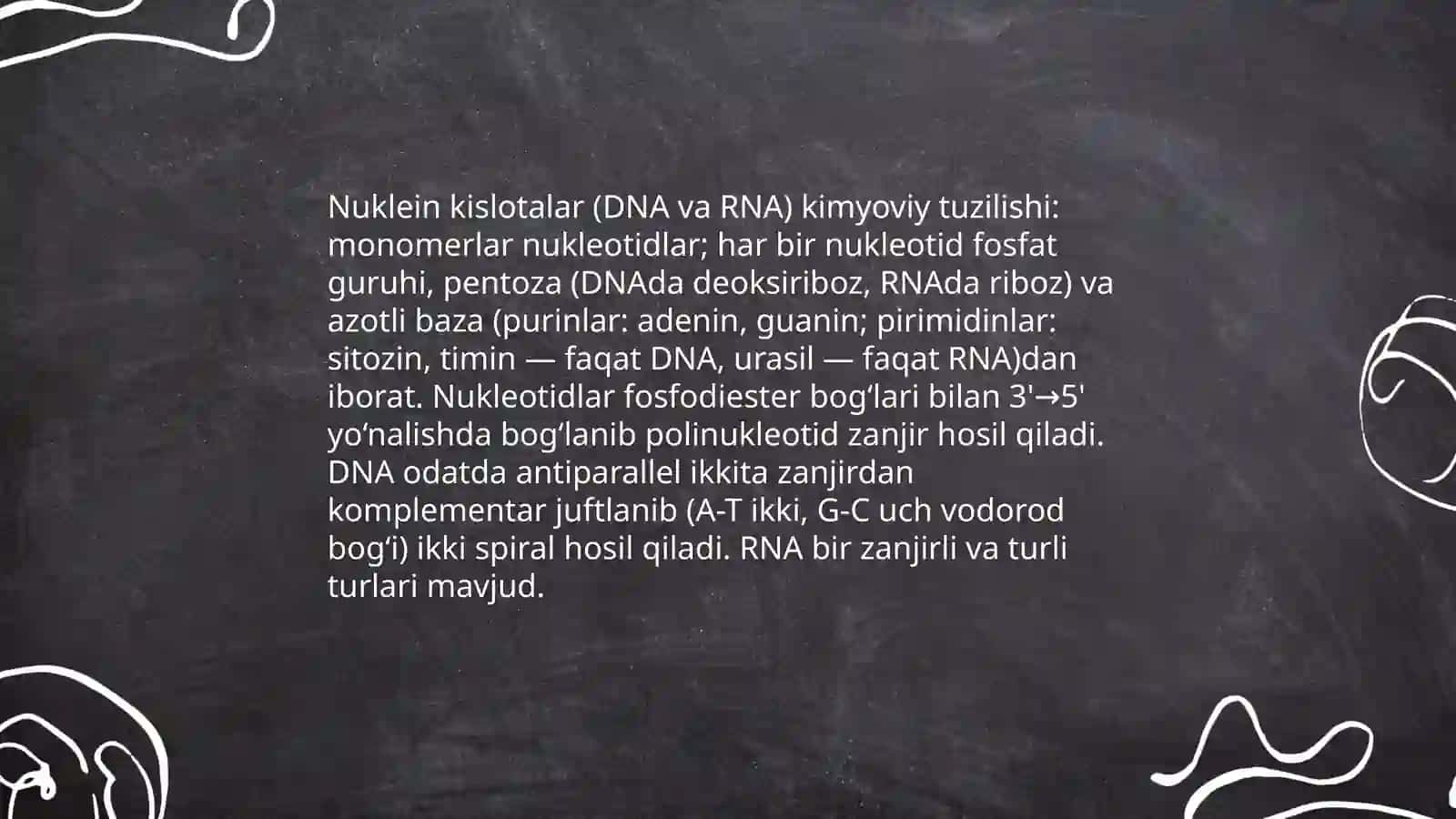 Nuklein Kislotalar Tuzilishi va Tibbiyotda Ishlatilish Axamyati by Turg'unboyeva Yorqinoy 3