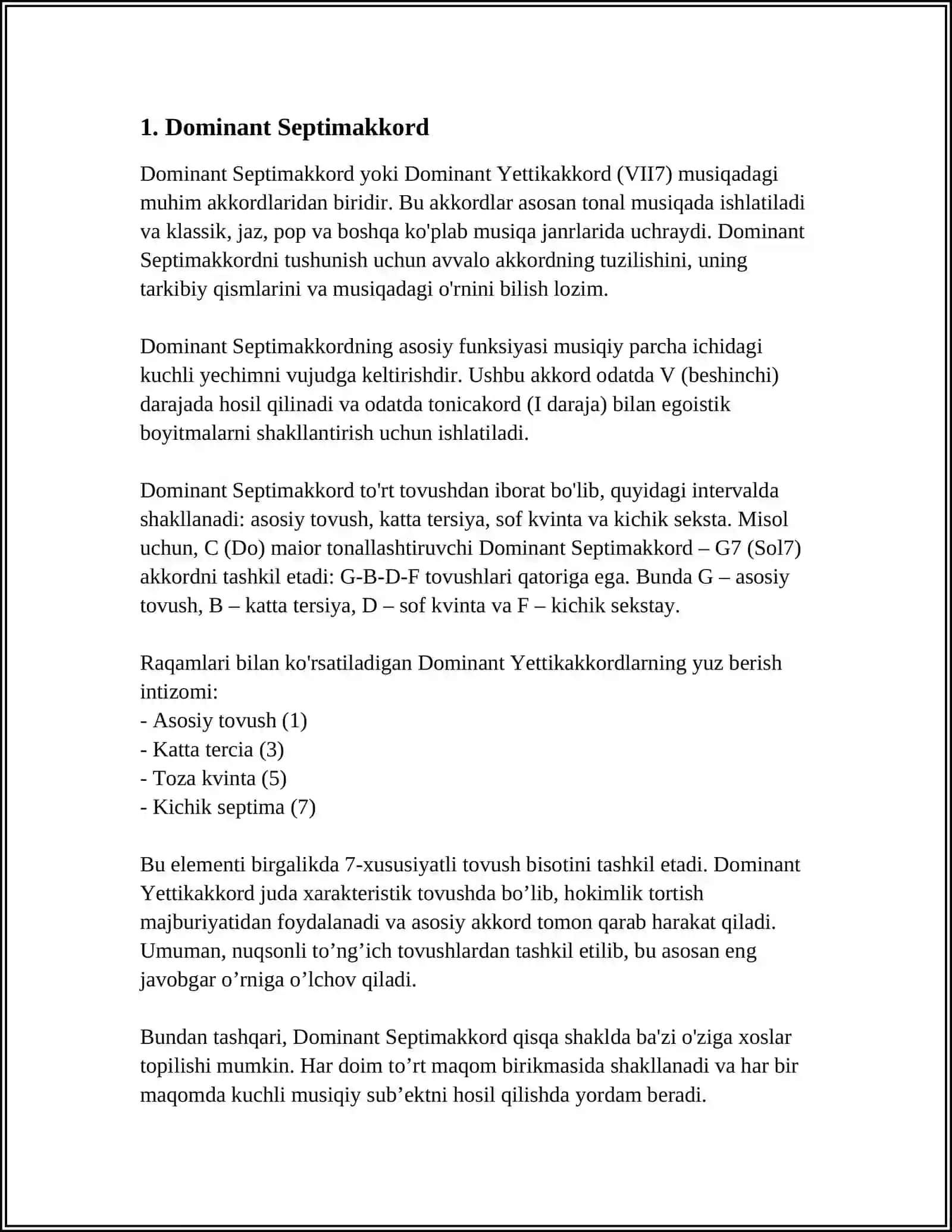 DOMINANT NONAKKORD 3