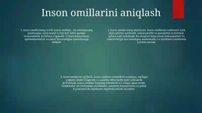 Inson Omili, Uning Salohiyati Va Undan Foydalanish 3