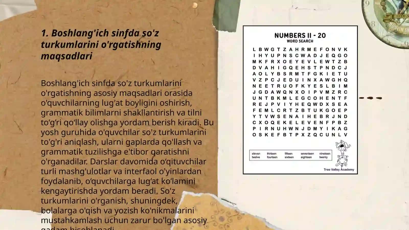 Boshlang'ich sinfda so'z turkumlarini o'rganish darslarini kuzatish va didaktik materiallarning ahamiyati tahlil qilish 3