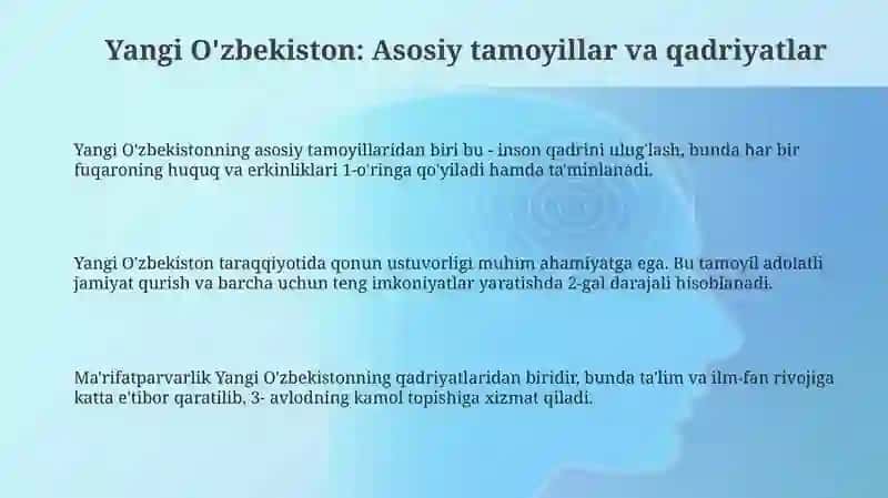 Yangi O'zbekiston tushunchasi va uning mazmuniy mohiyati 3