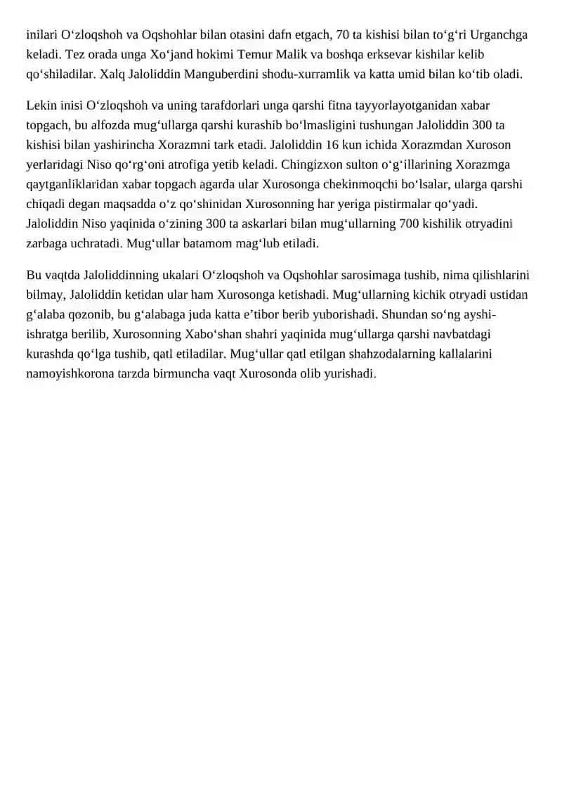 Jaloliddin Manguberdi vatan himoyachisi 3