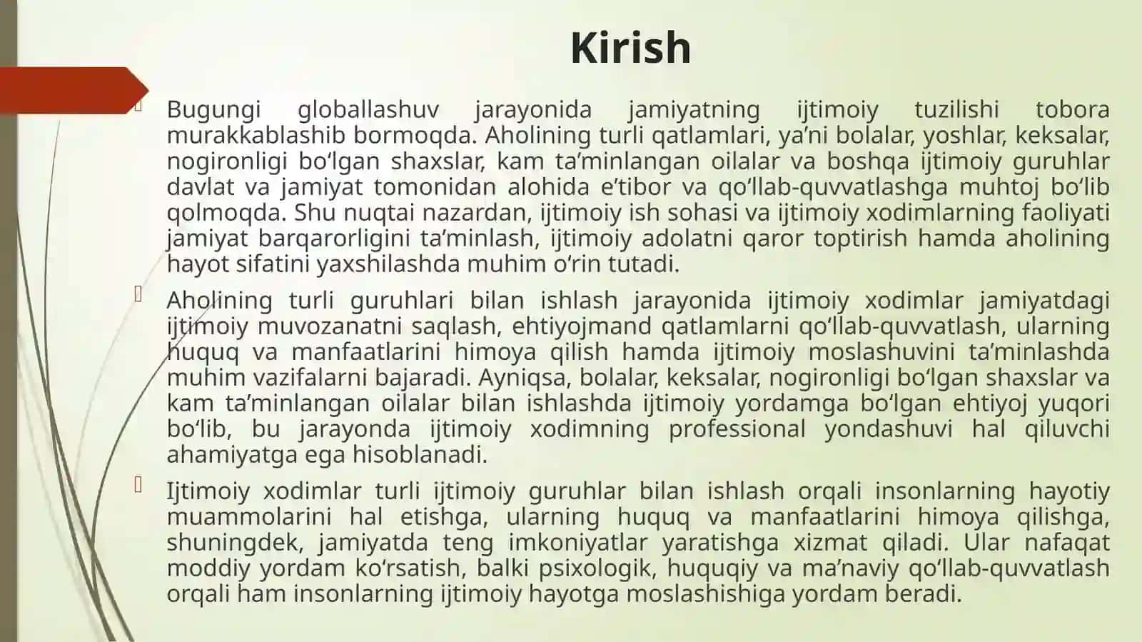 AHOLINING TURLI GURUHLARI BILAN ISHLASHDA IJTIMOIY XODIMNING MAQSAD VA VAZIFALARI 3