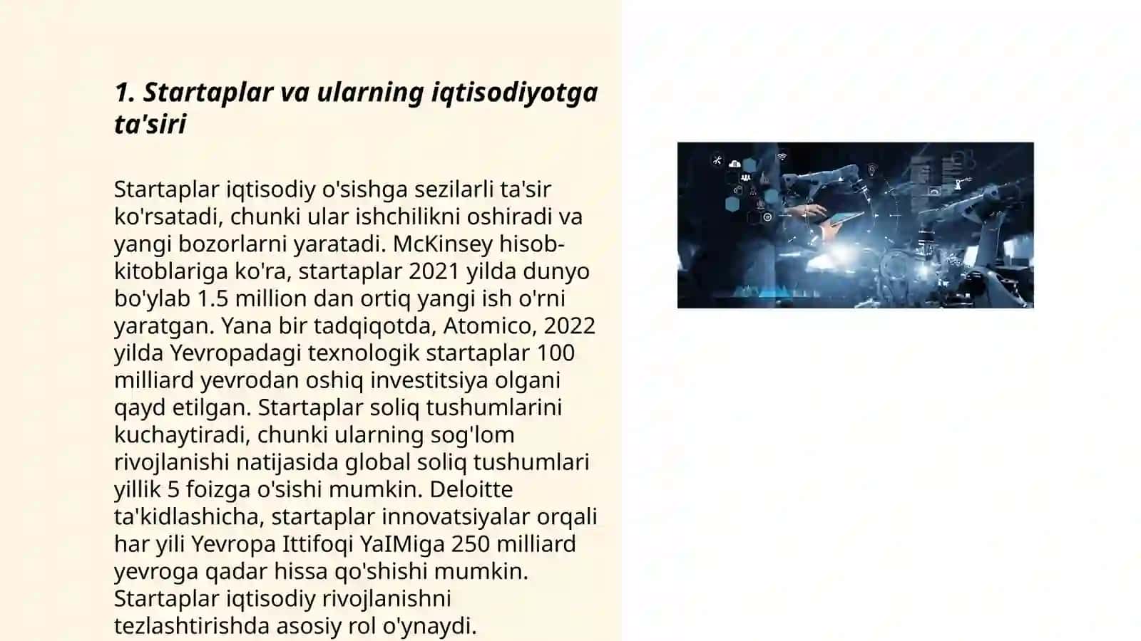 Innovatsiyalar iqtisodiyoti: startaplar global bozorlarni qanday oʻzgartiradi 3