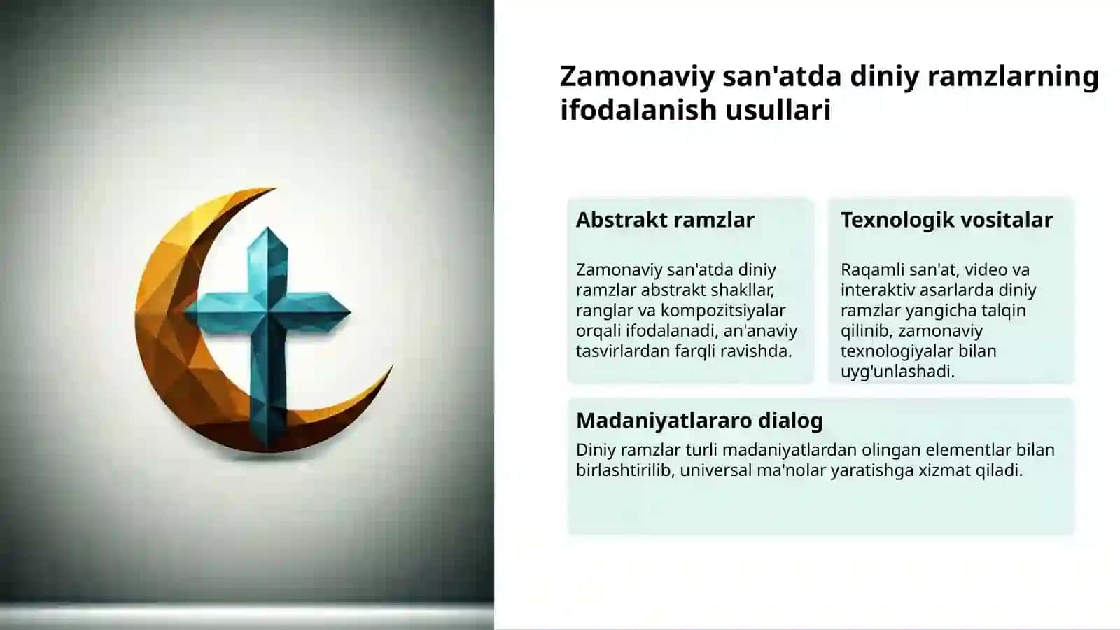 Diniy ramzlar: zamonaviy ko'rinish 3