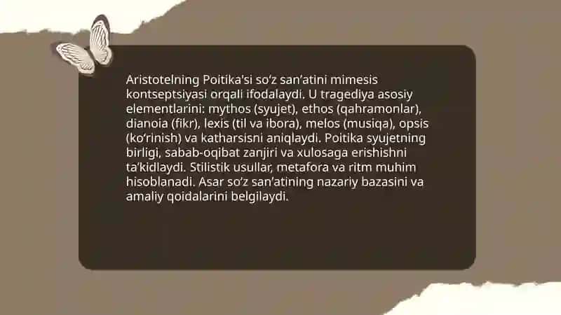 Aristotelning “Poitika”si 3