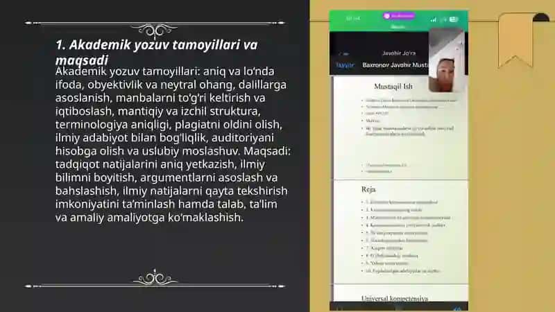 Yozma akademik matnlarni yaratish ko'nikmalarini shakllantirish 3