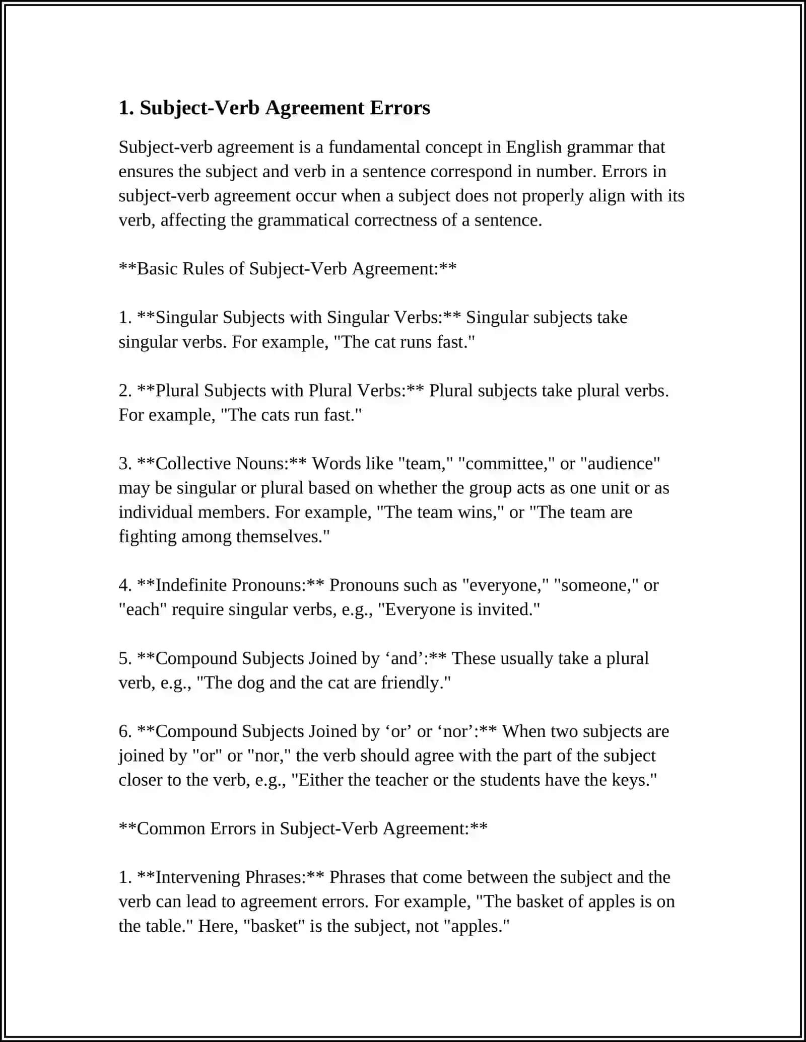 INCORRECT VERBS 3