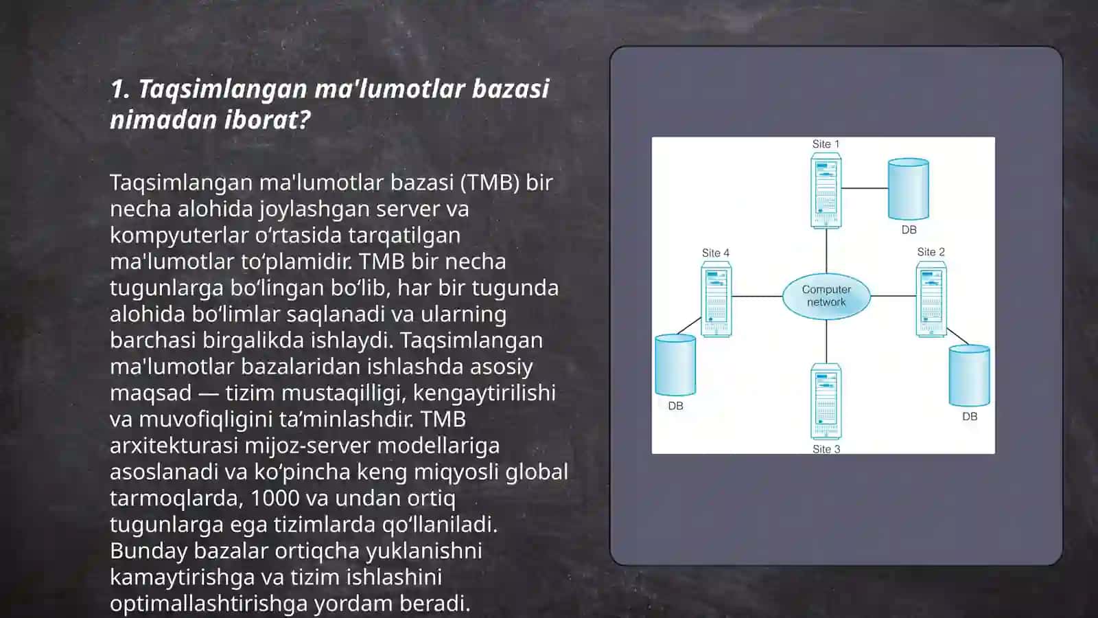 Taqsimlangan ma'lumotlar bazasi va Internet 3