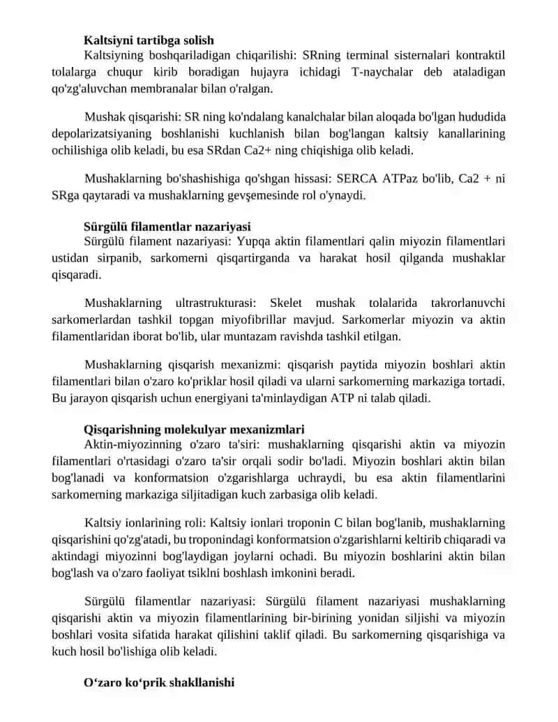 Mushak Qisqarish Mexanizmining Morfologik Asoslari 3