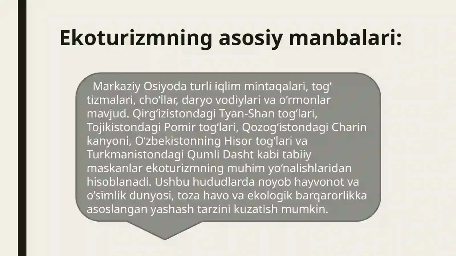 Ekologik turizm fanida ekoturizm salohiyati 3